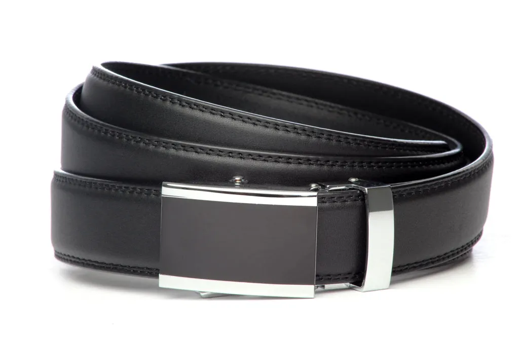 1.25" Black Leather w/buckle