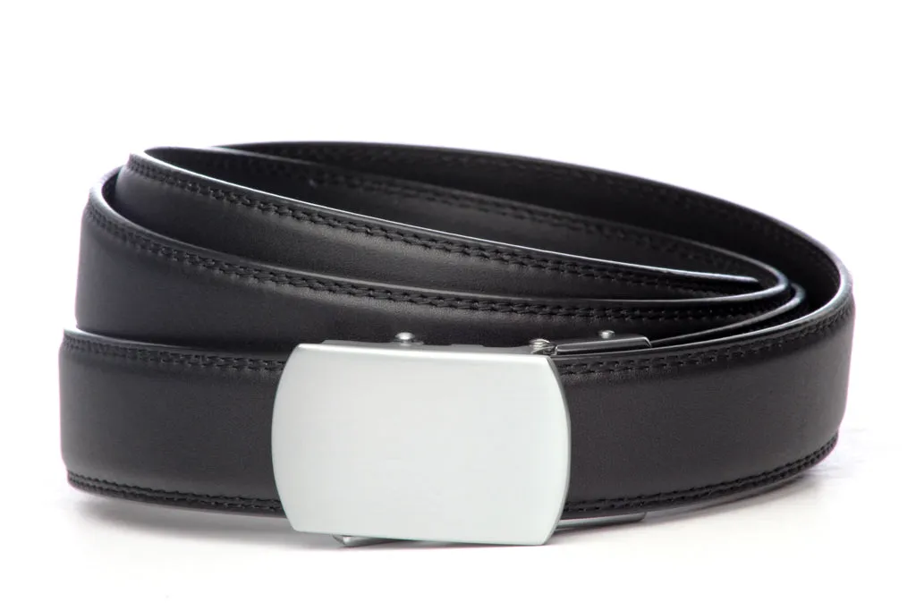 1.25" Black Leather w/buckle