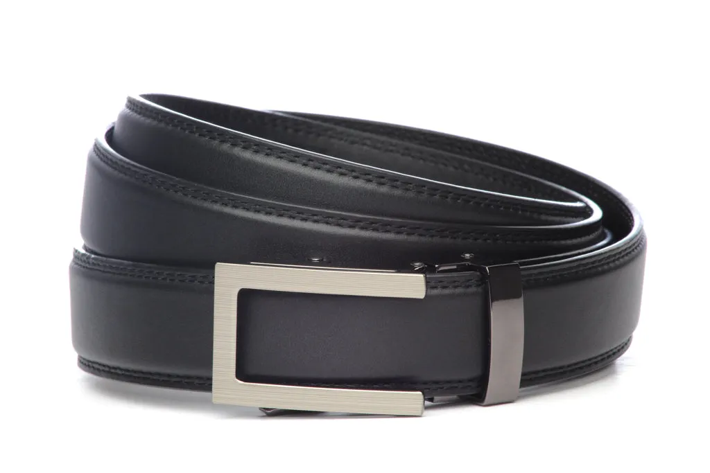 1.25" Black Leather w/buckle