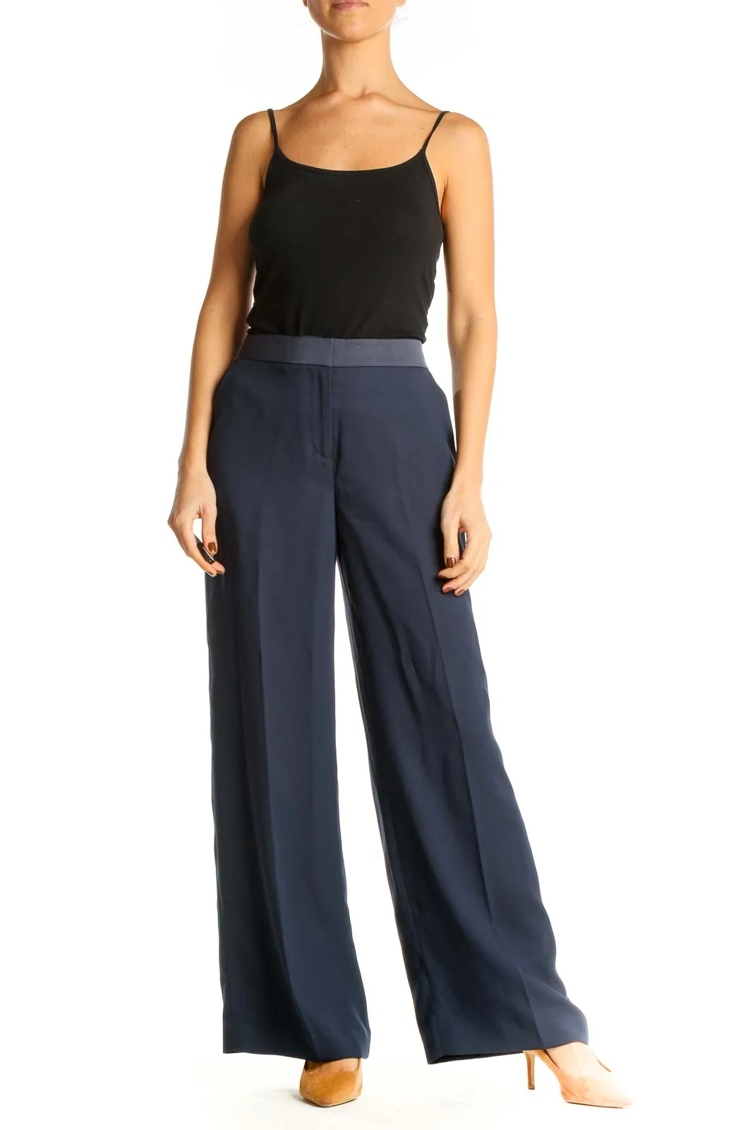 Blue Classic Palazzo Pants