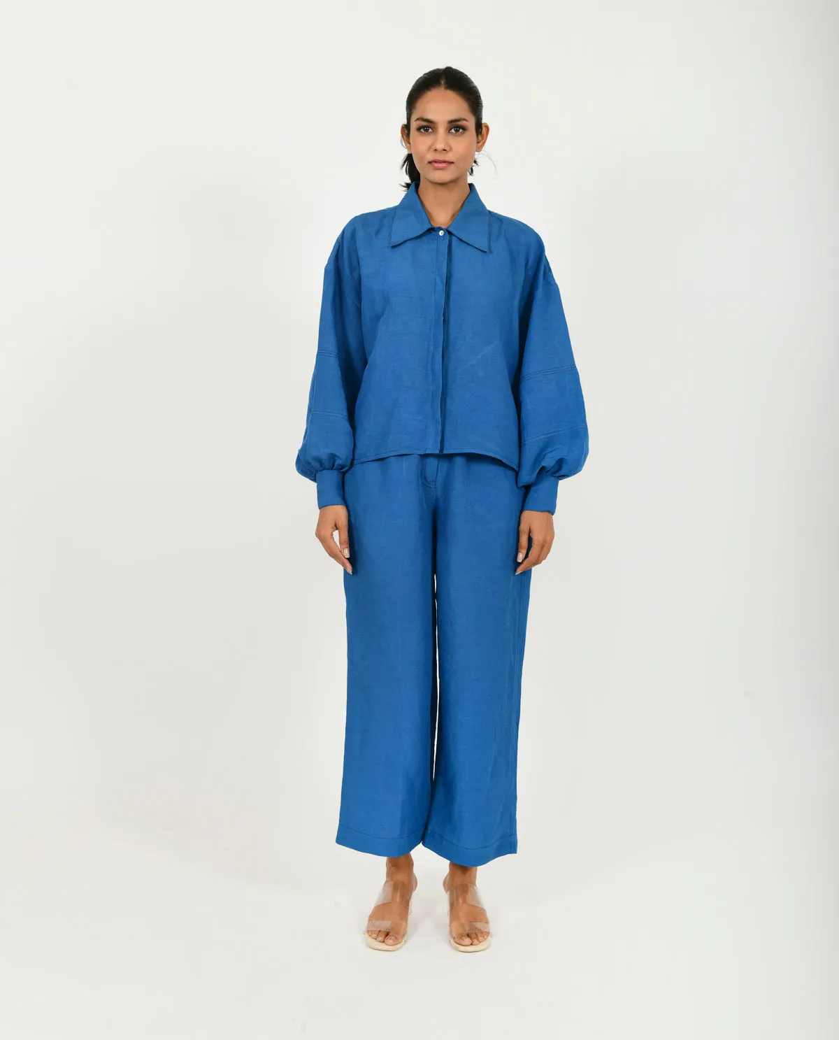 Classic Blue Linen Co-Ord Set