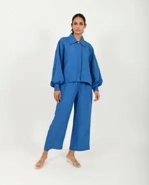 Classic Blue Linen Co-Ord Set