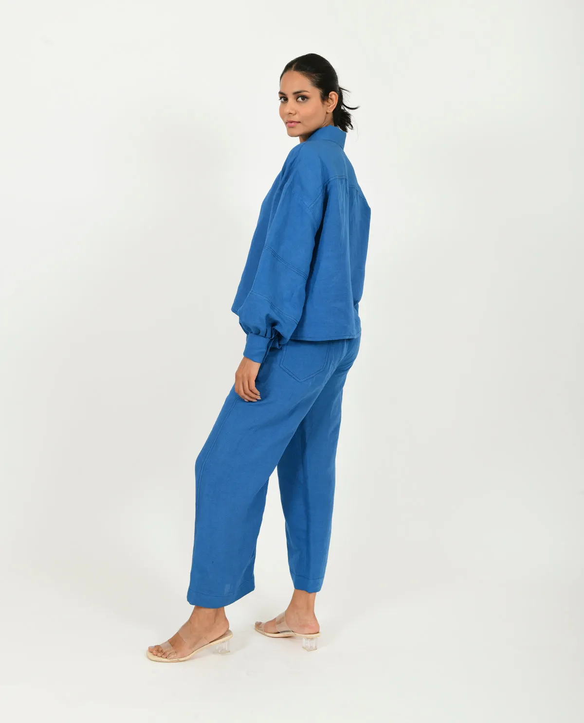 Classic Blue Linen Co-Ord Set
