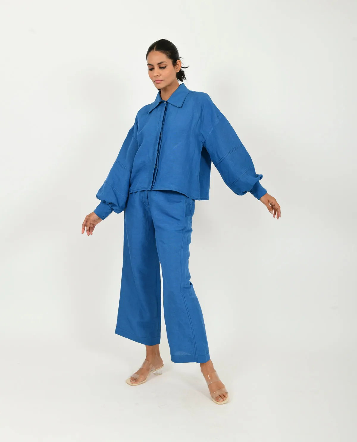 Classic Blue Linen Co-Ord Set