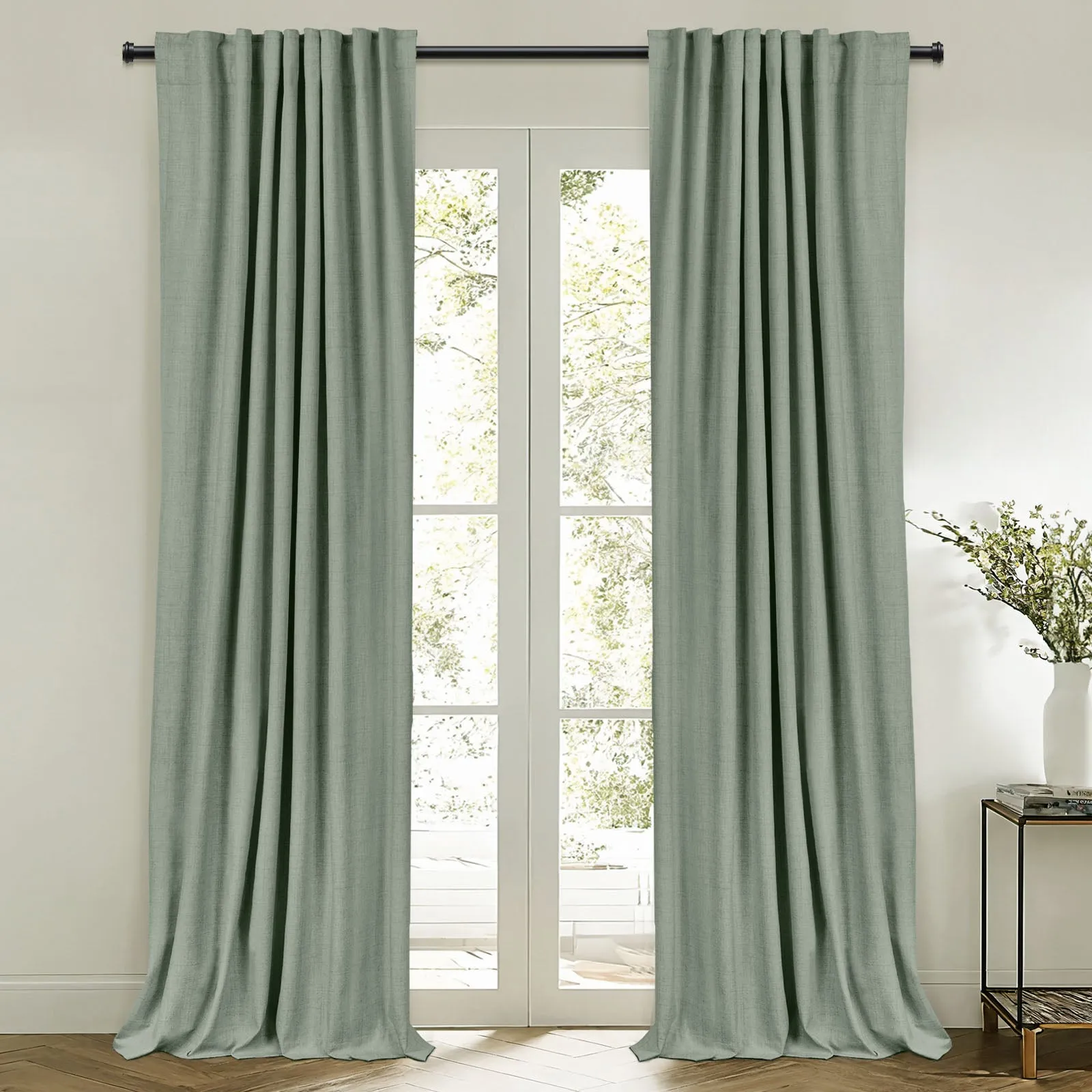 Denim Blue | Kapor Luxury Heavyweight Custom Blackout Curtains | Soft Top Back Tab