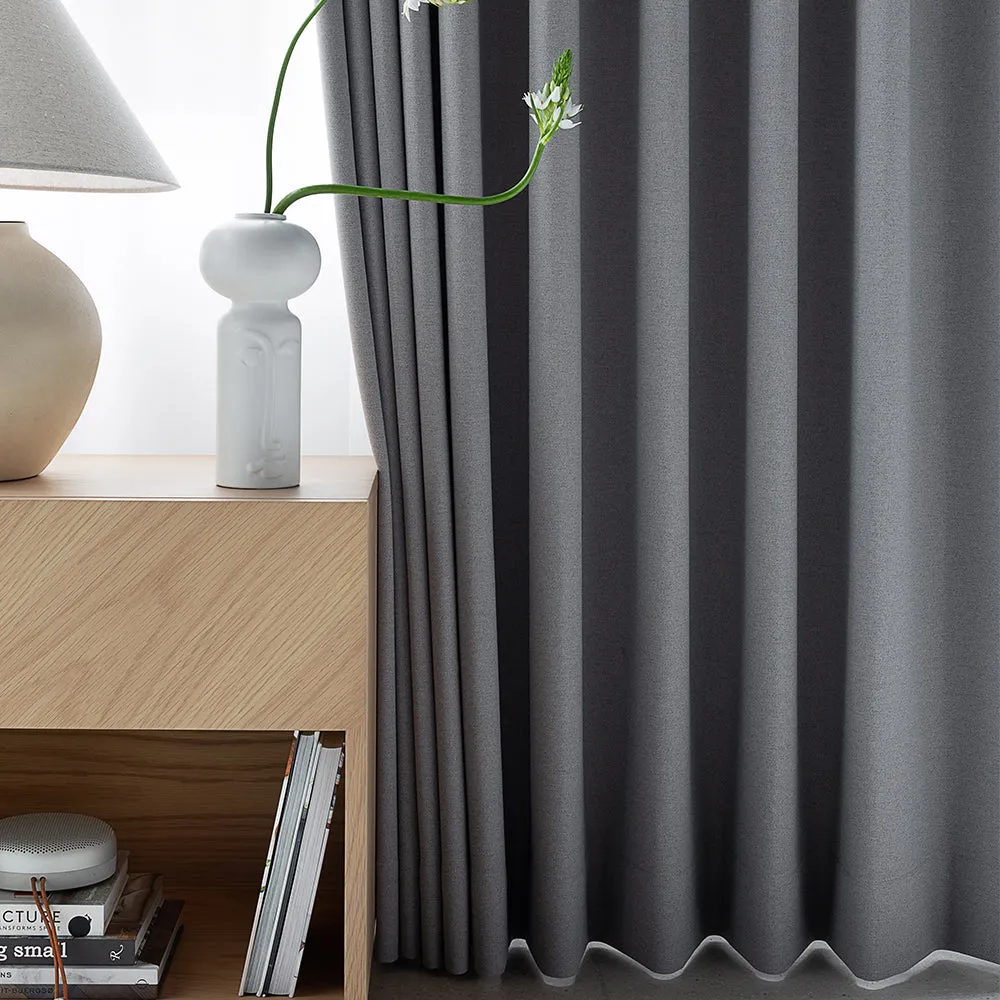 Denim Blue | Kapor Luxury Heavyweight Custom Blackout Curtains | Soft Top Back Tab