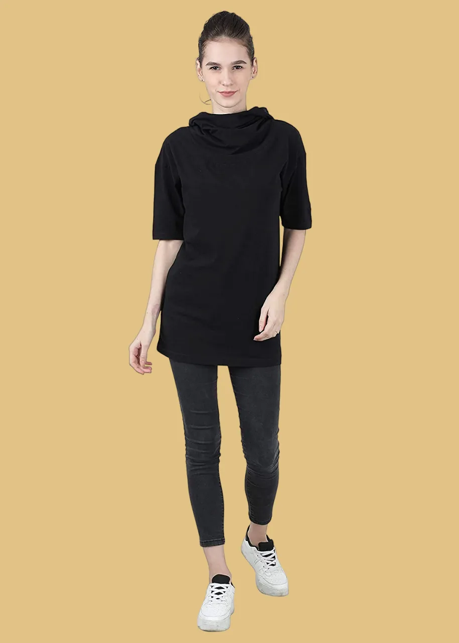 Flawless Women Casual Black Hoodie