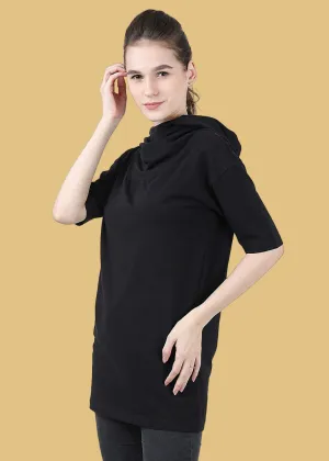 Flawless Women Casual Black Hoodie