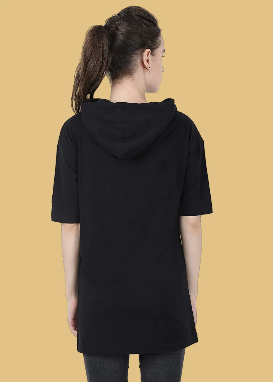 Flawless Women Casual Black Hoodie