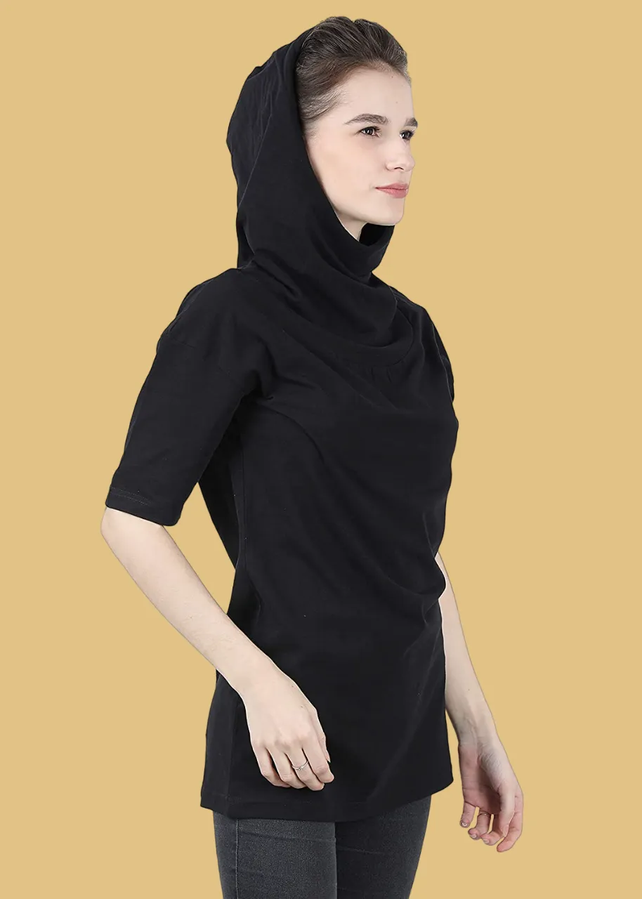 Flawless Women Casual Black Hoodie