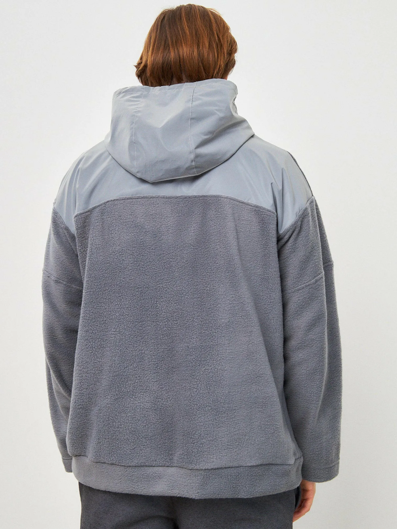 Grey Fleece hoodie CATRAINM