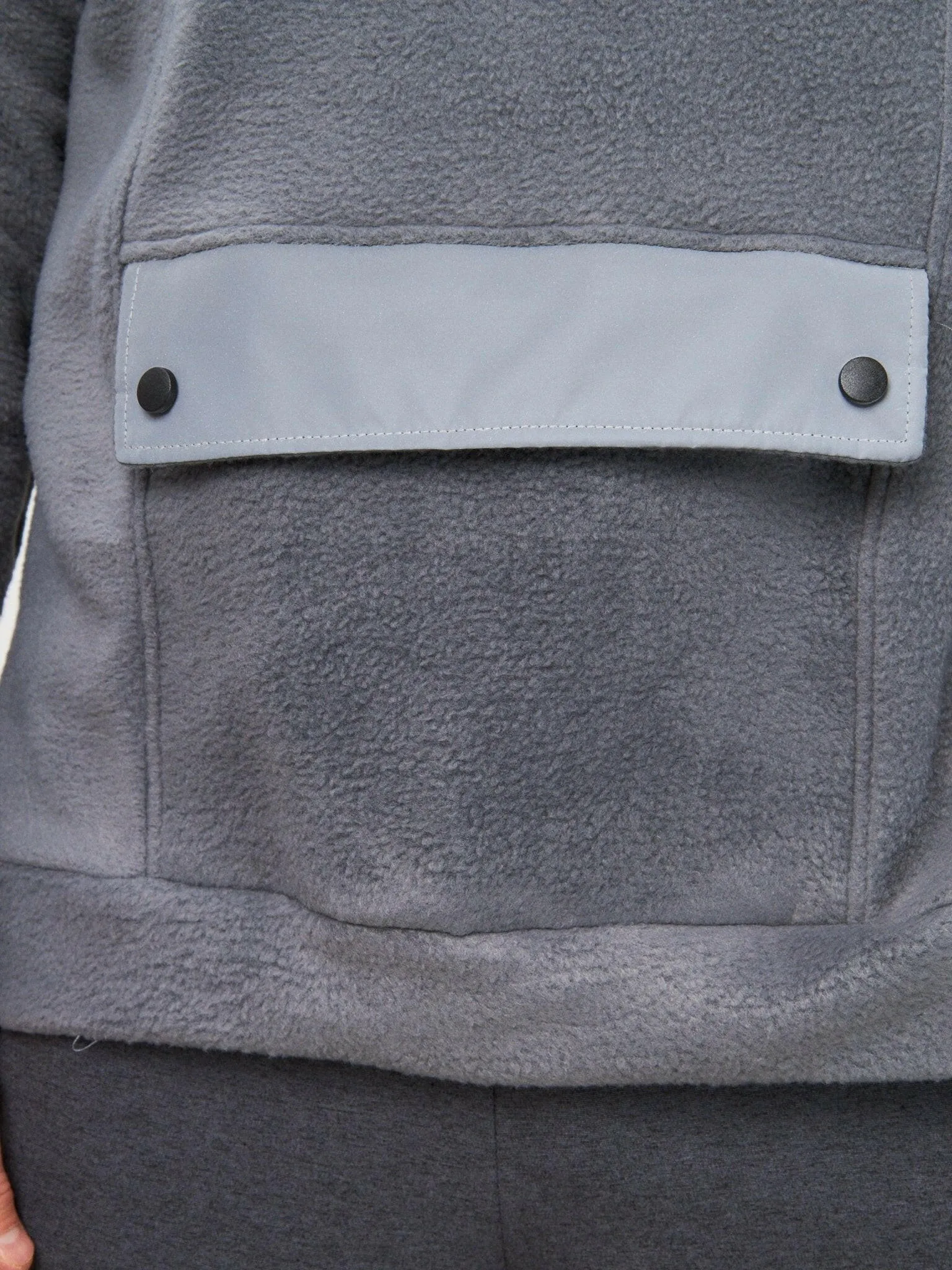 Grey Fleece hoodie CATRAINM