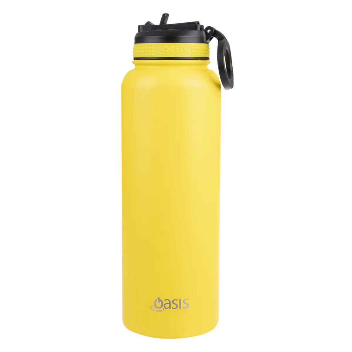 Insulated Challenger Bottle with Sipper Straw 1.1L Neon Yellow