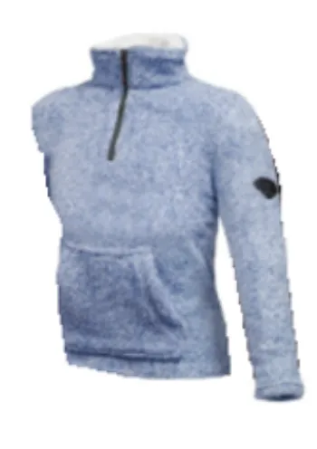 Ladies Crystal 1/4 Zipper Pull Over