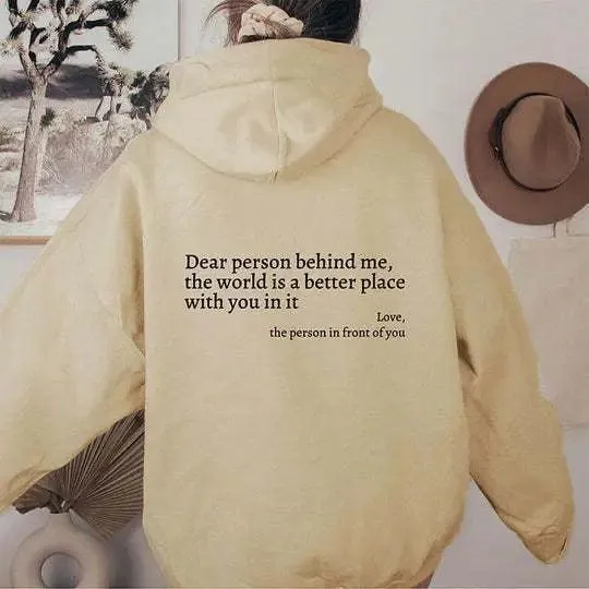 Letter Print Casual Hoodie