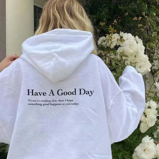 Letter Print Casual Hoodie