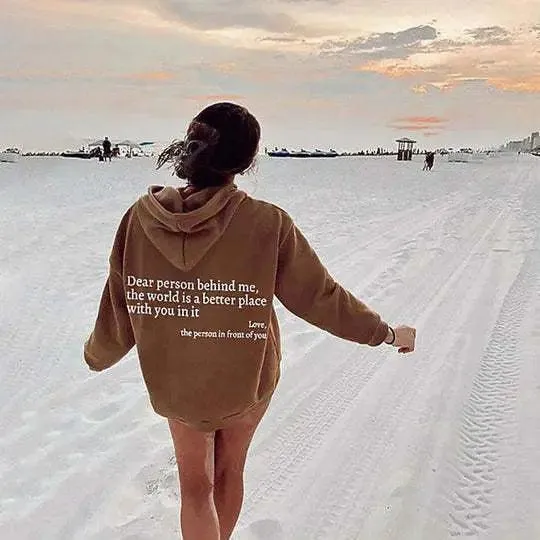 Letter Print Casual Hoodie