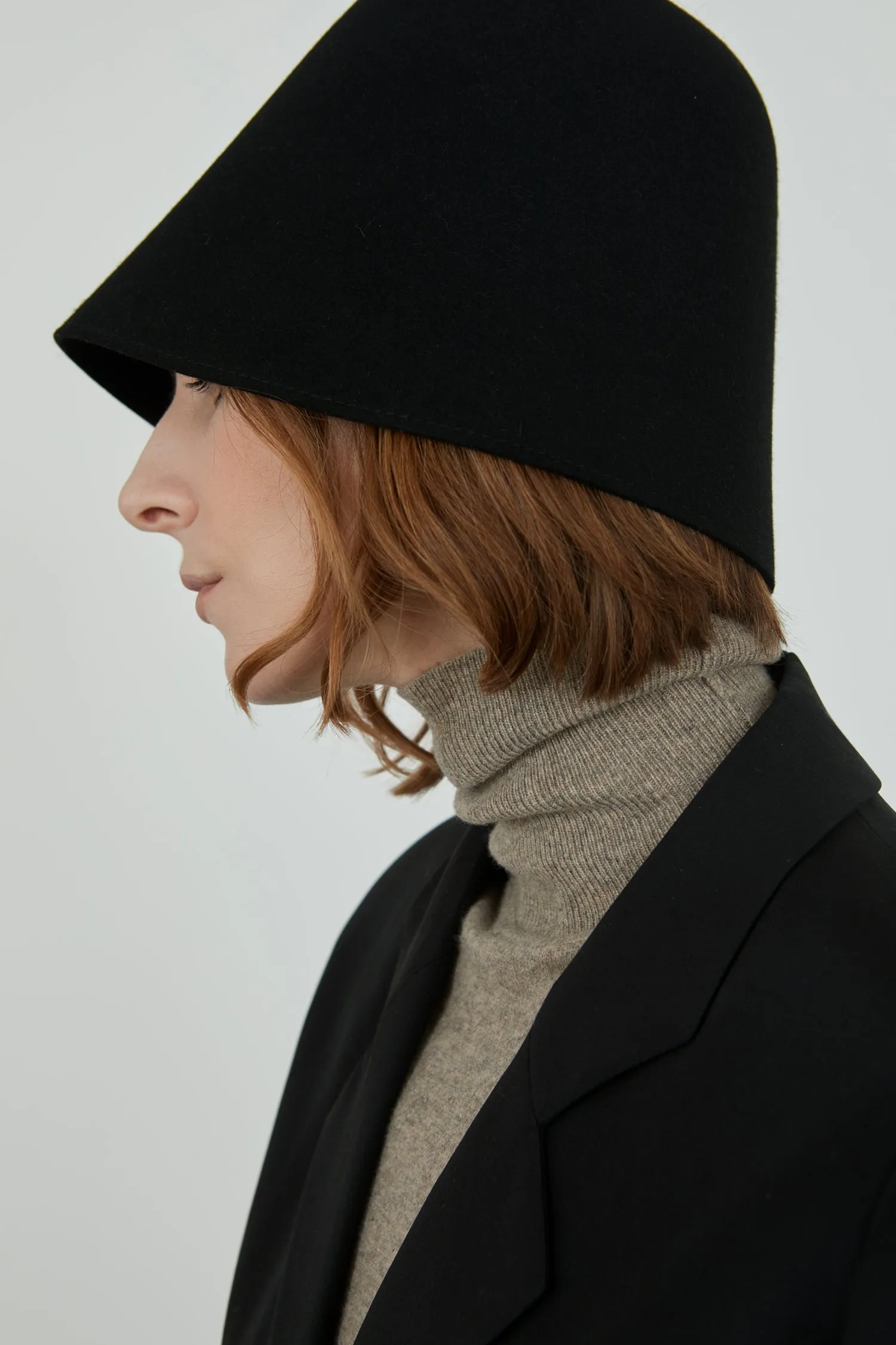 Madelyn hat | Black - Felted wool
