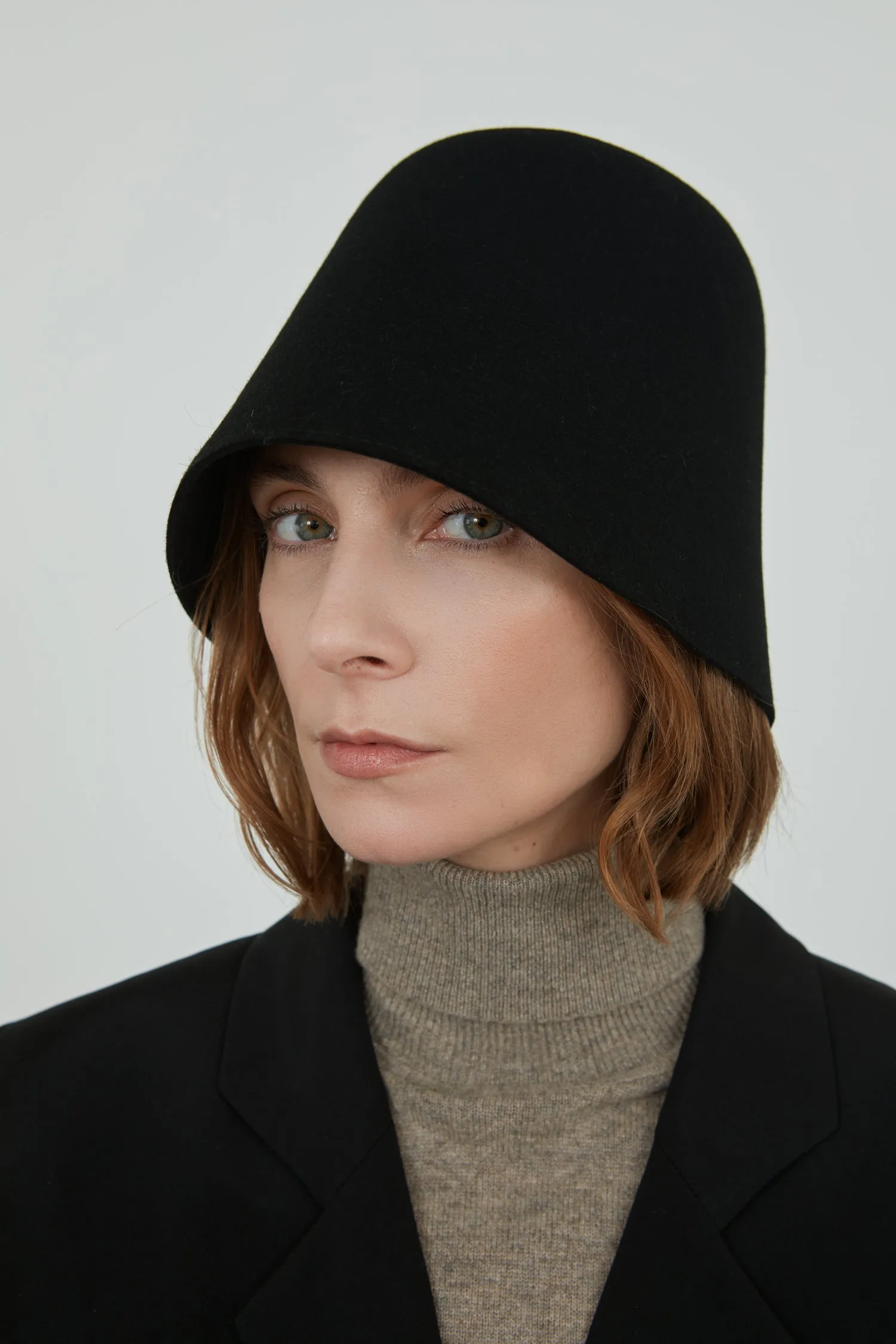Madelyn hat | Black - Felted wool