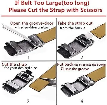 Men's Brown Luxury Printed Belt Genuine Leather CHB-186