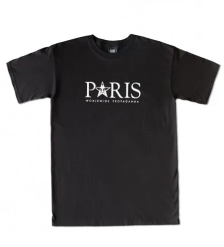 OBEY TIME ZONE-PARIS BASIC TEE - BLACK