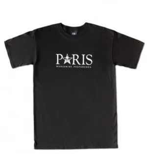 OBEY TIME ZONE-PARIS BASIC TEE - BLACK
