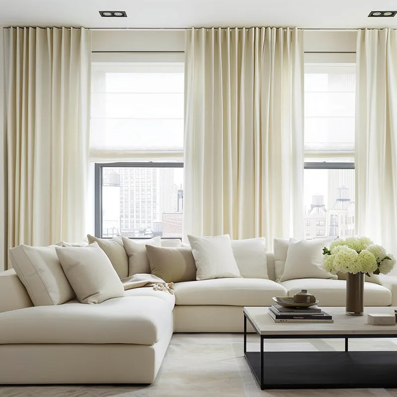 Pink Lemonade | Lille Linen Blackout Curtains Natural Modern Custom Drapes | Soft Top Back Tab