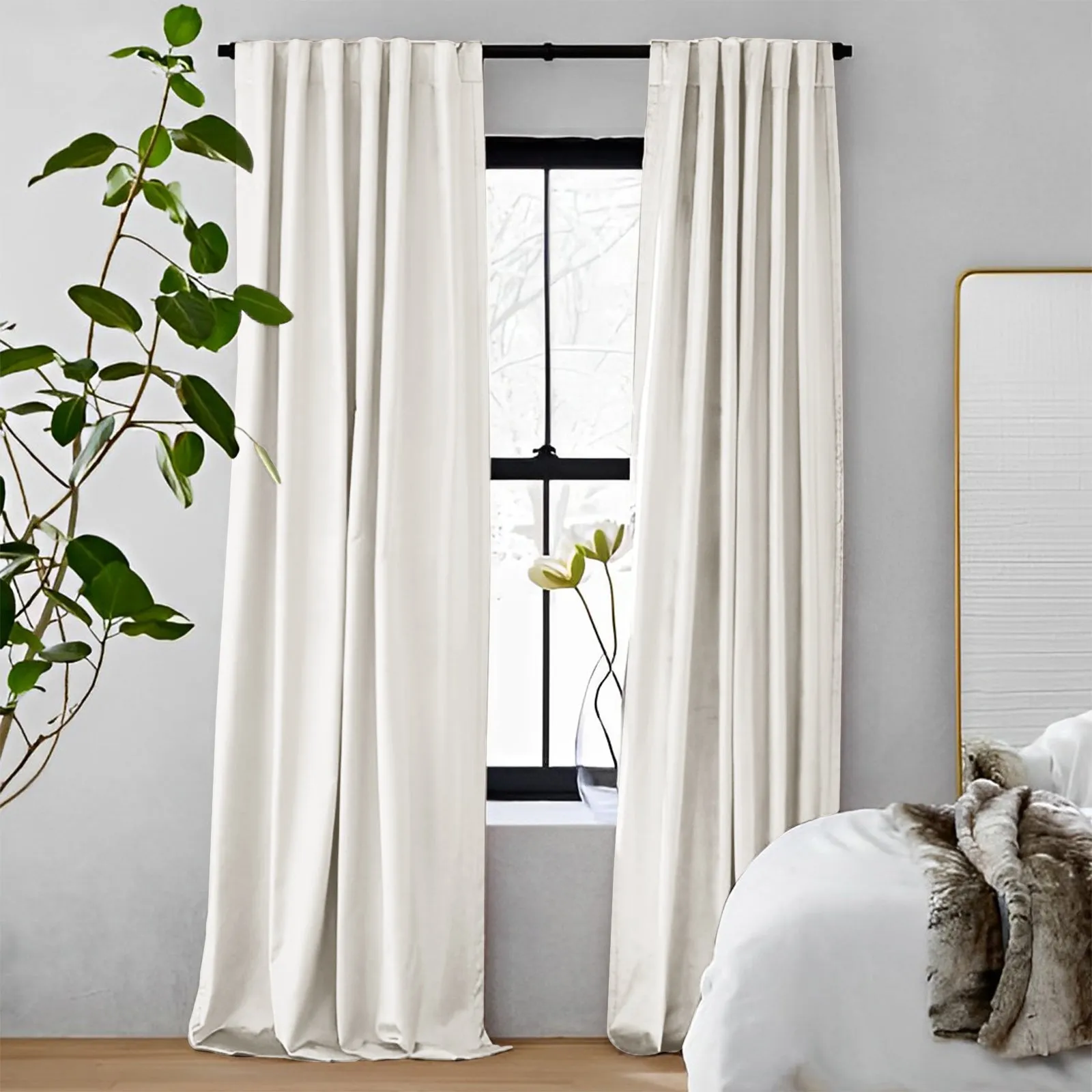 Pink | Vol Velvet Blackout Curtains Luxury Heavyweight Luster Custom Drapes | Soft Top Back Tab