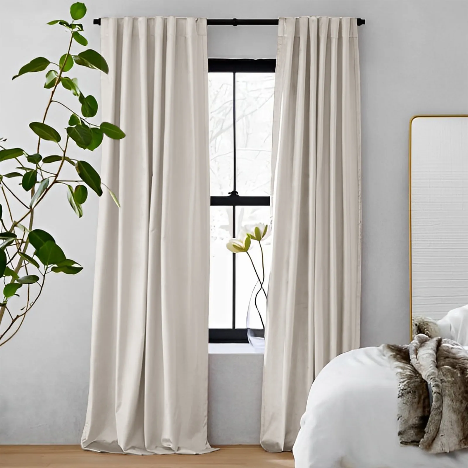 Pink | Vol Velvet Blackout Curtains Luxury Heavyweight Luster Custom Drapes | Soft Top Back Tab