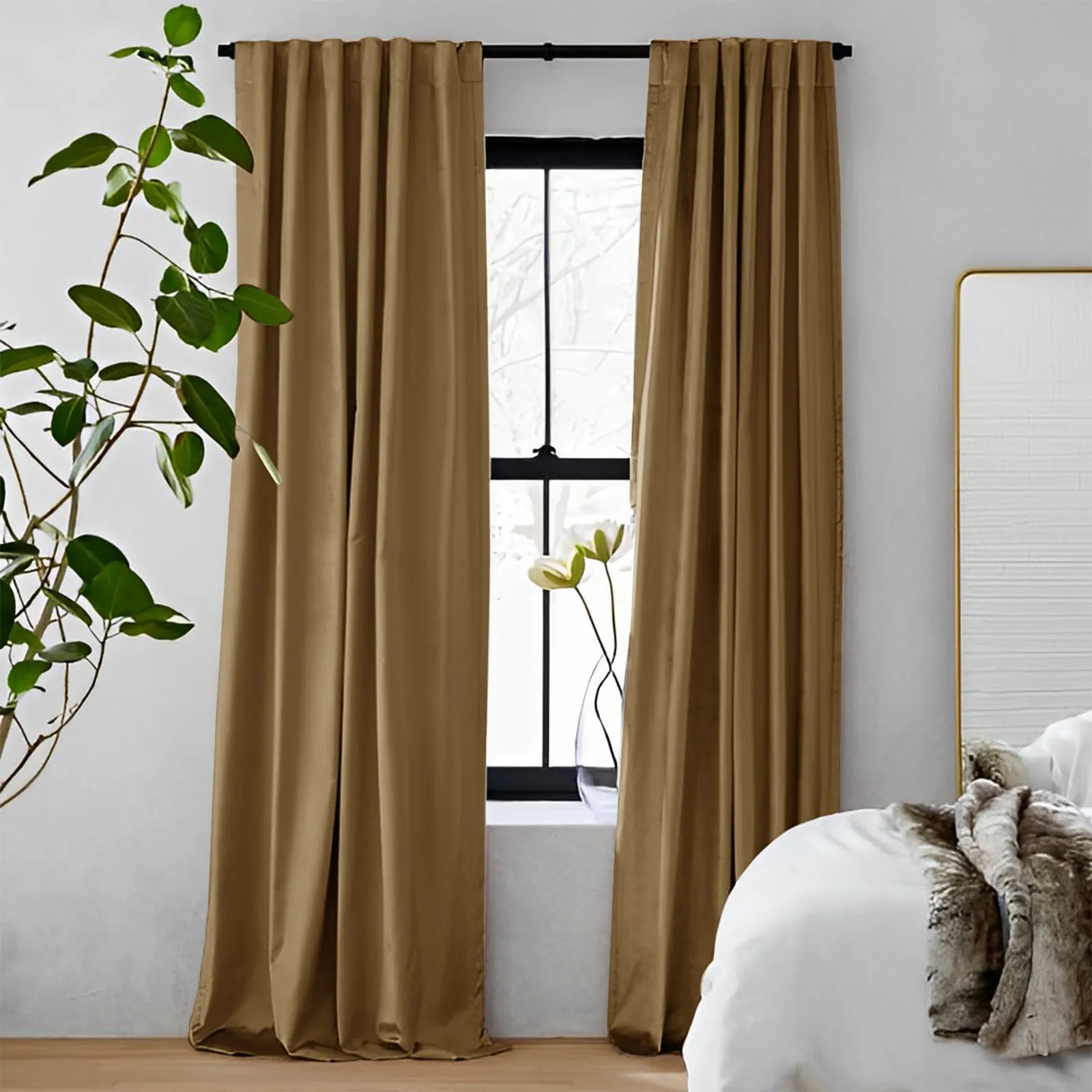 Pink | Vol Velvet Blackout Curtains Luxury Heavyweight Luster Custom Drapes | Soft Top Back Tab