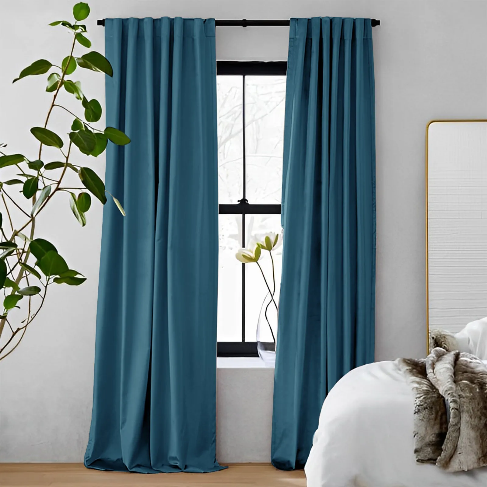 Pink | Vol Velvet Blackout Curtains Luxury Heavyweight Luster Custom Drapes | Soft Top Back Tab