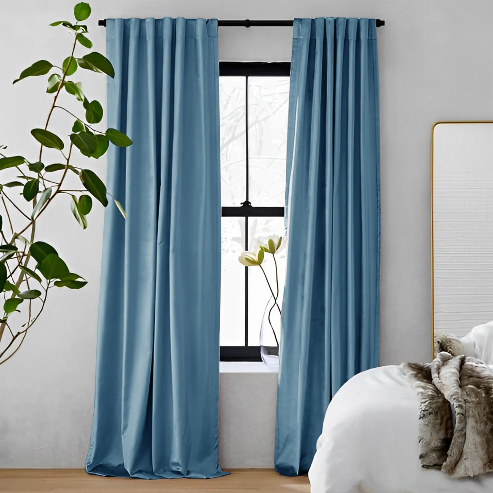 Pink | Vol Velvet Blackout Curtains Luxury Heavyweight Luster Custom Drapes | Soft Top Back Tab