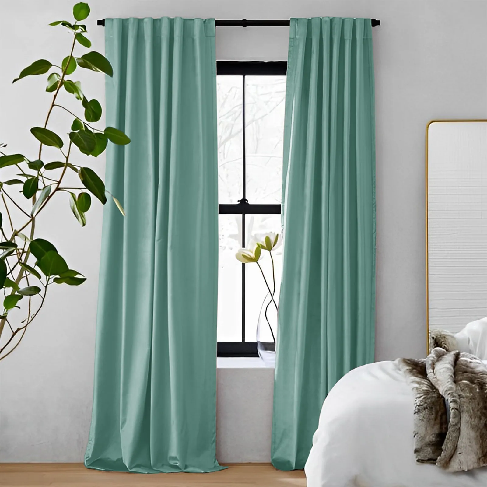 Pink | Vol Velvet Blackout Curtains Luxury Heavyweight Luster Custom Drapes | Soft Top Back Tab
