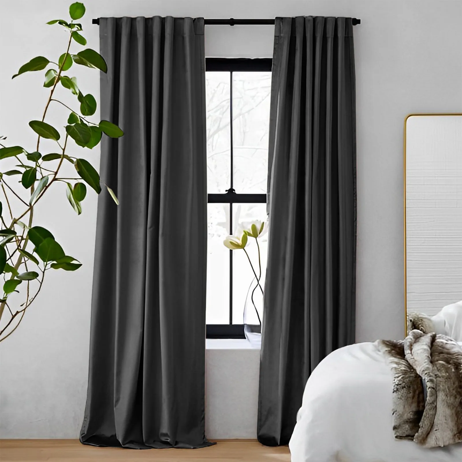 Pink | Vol Velvet Blackout Curtains Luxury Heavyweight Luster Custom Drapes | Soft Top Back Tab