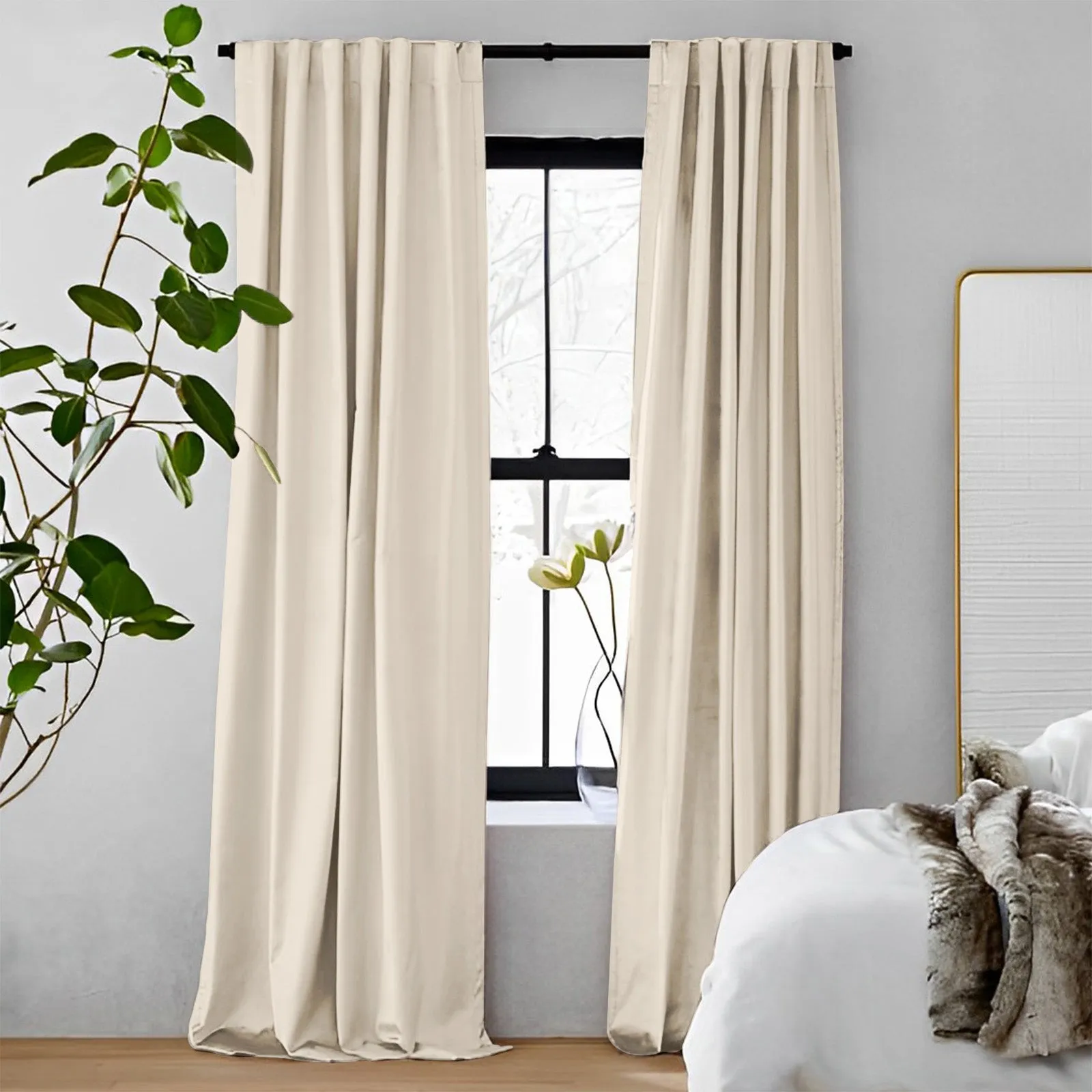 Pink | Vol Velvet Blackout Curtains Luxury Heavyweight Luster Custom Drapes | Soft Top Back Tab