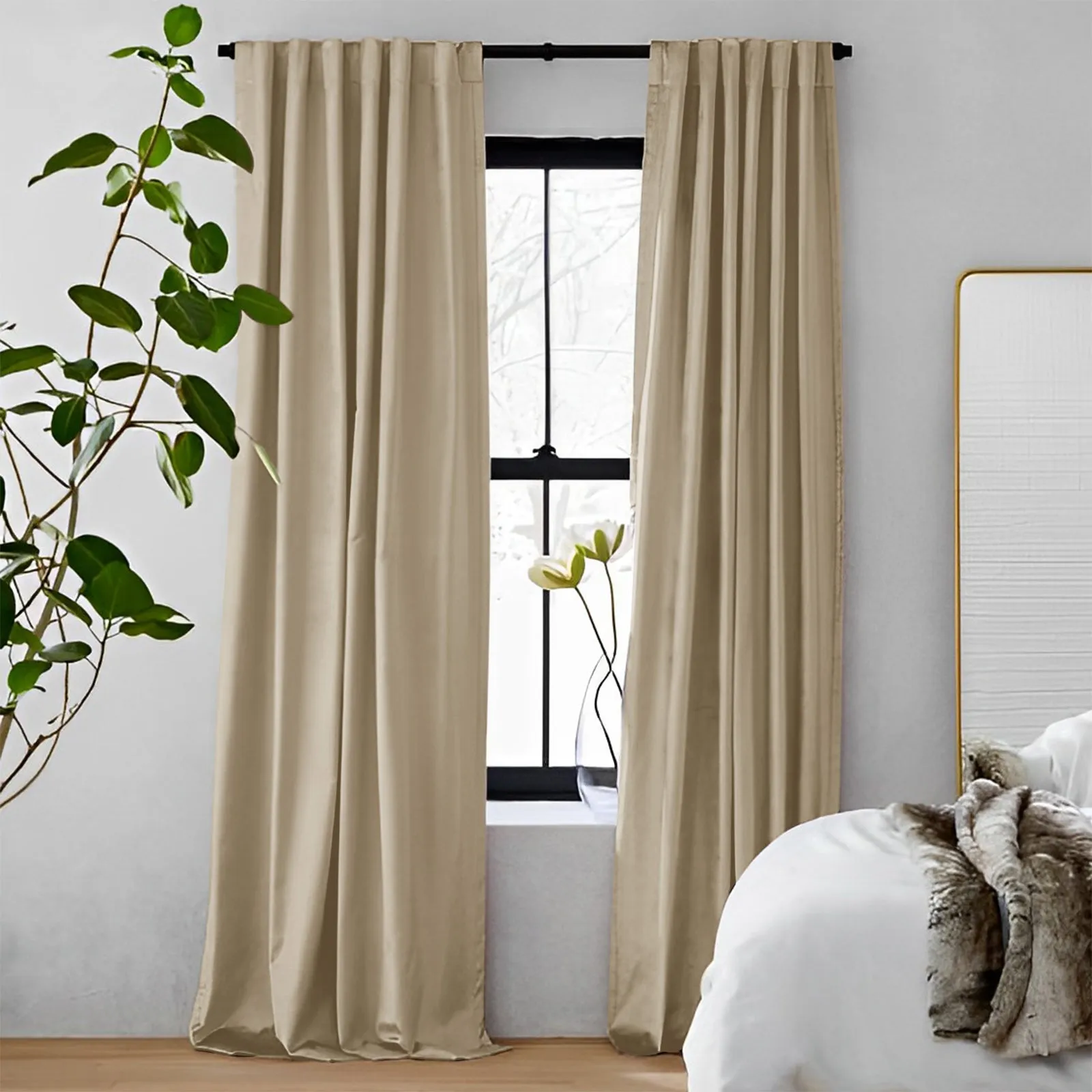 Pink | Vol Velvet Blackout Curtains Luxury Heavyweight Luster Custom Drapes | Soft Top Back Tab