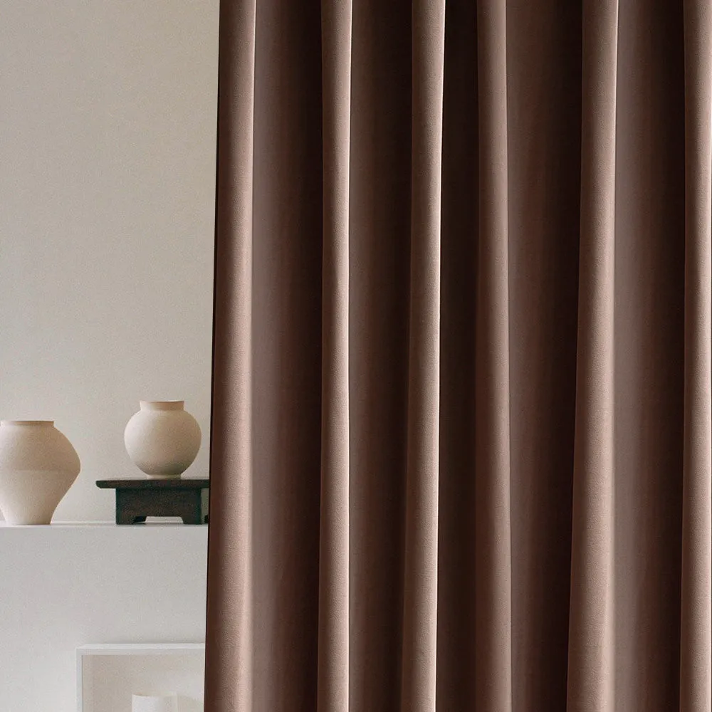 Pink | Vol Velvet Blackout Curtains Luxury Heavyweight Luster Custom Drapes | Soft Top Back Tab