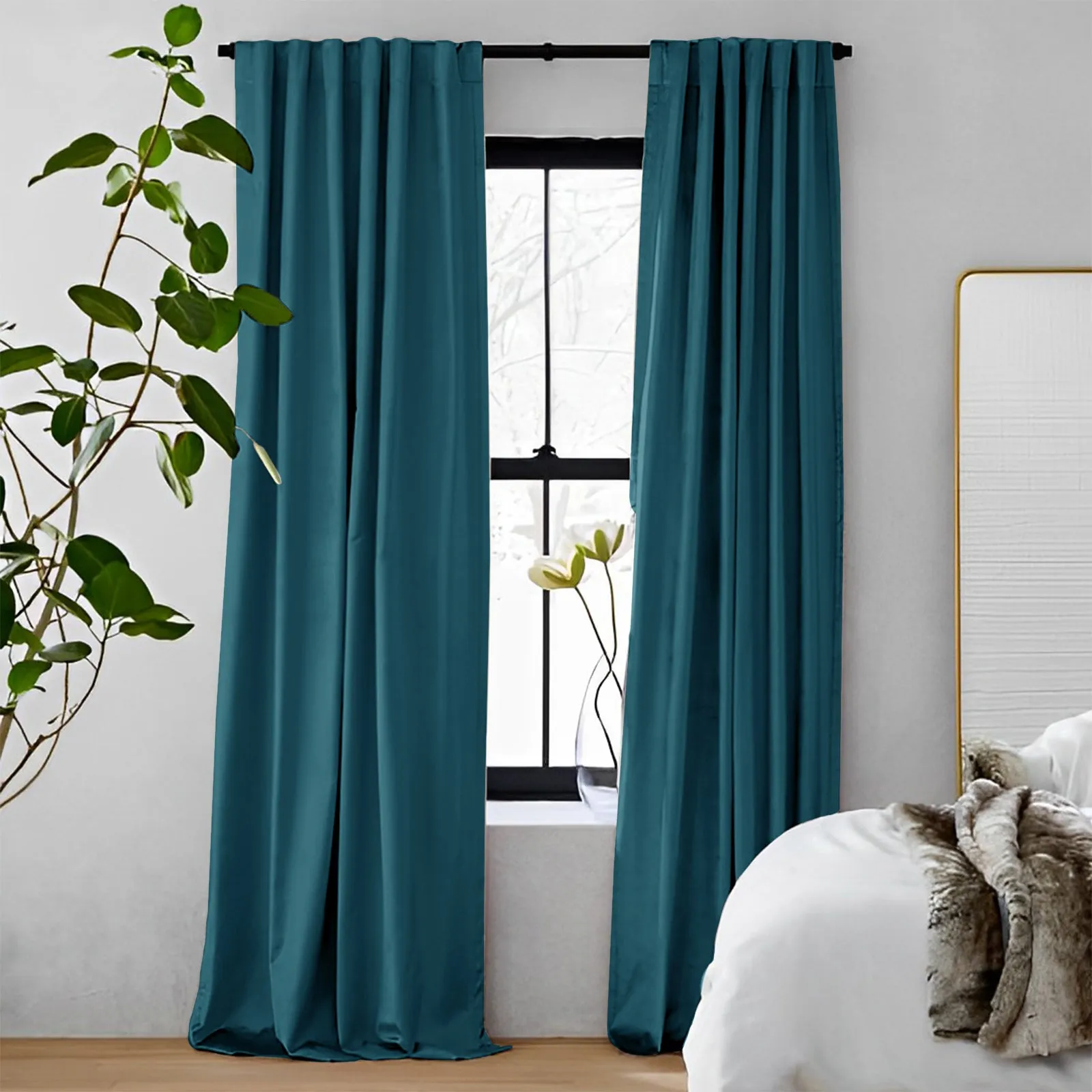 Pink | Vol Velvet Blackout Curtains Luxury Heavyweight Luster Custom Drapes | Soft Top Back Tab