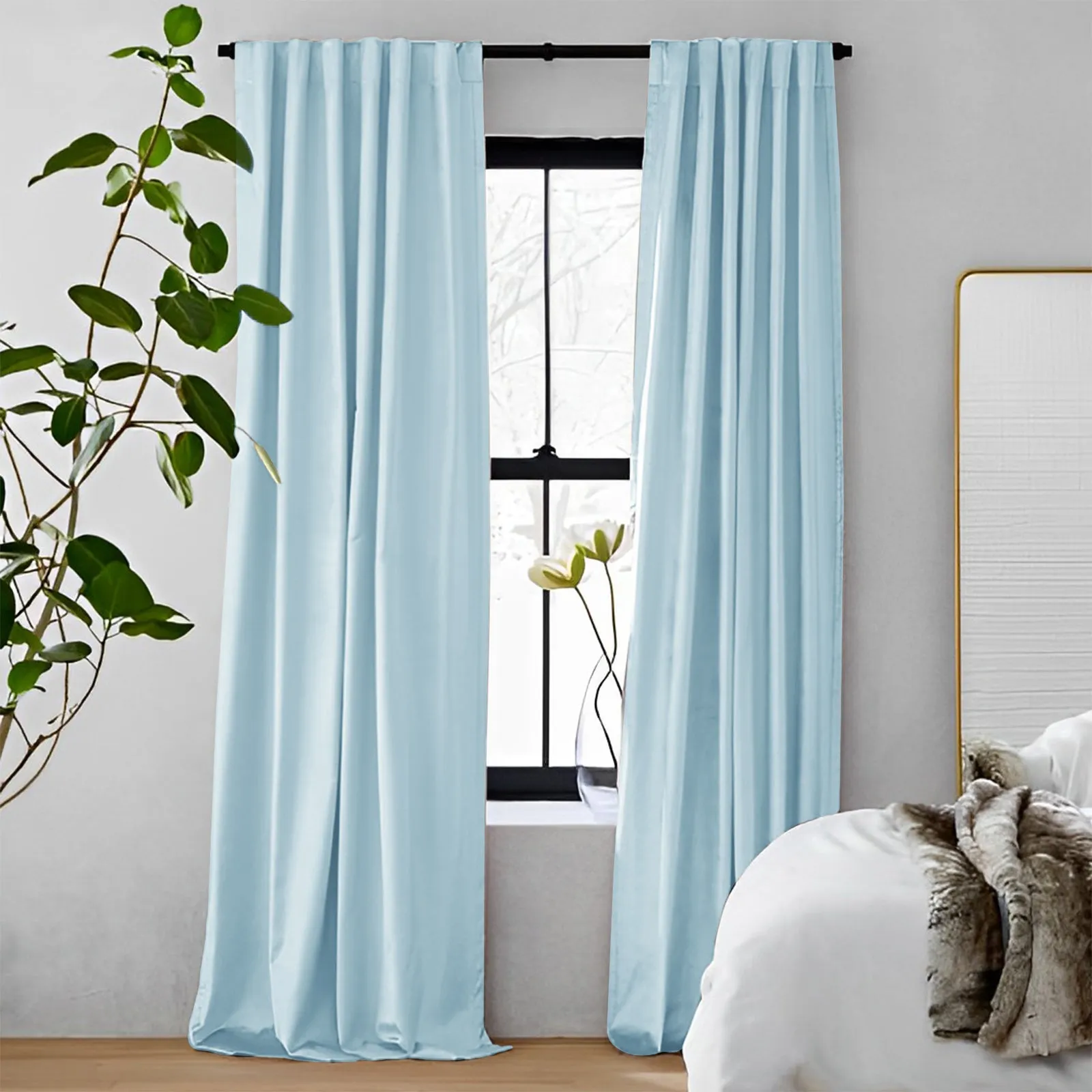 Pink | Vol Velvet Blackout Curtains Luxury Heavyweight Luster Custom Drapes | Soft Top Back Tab