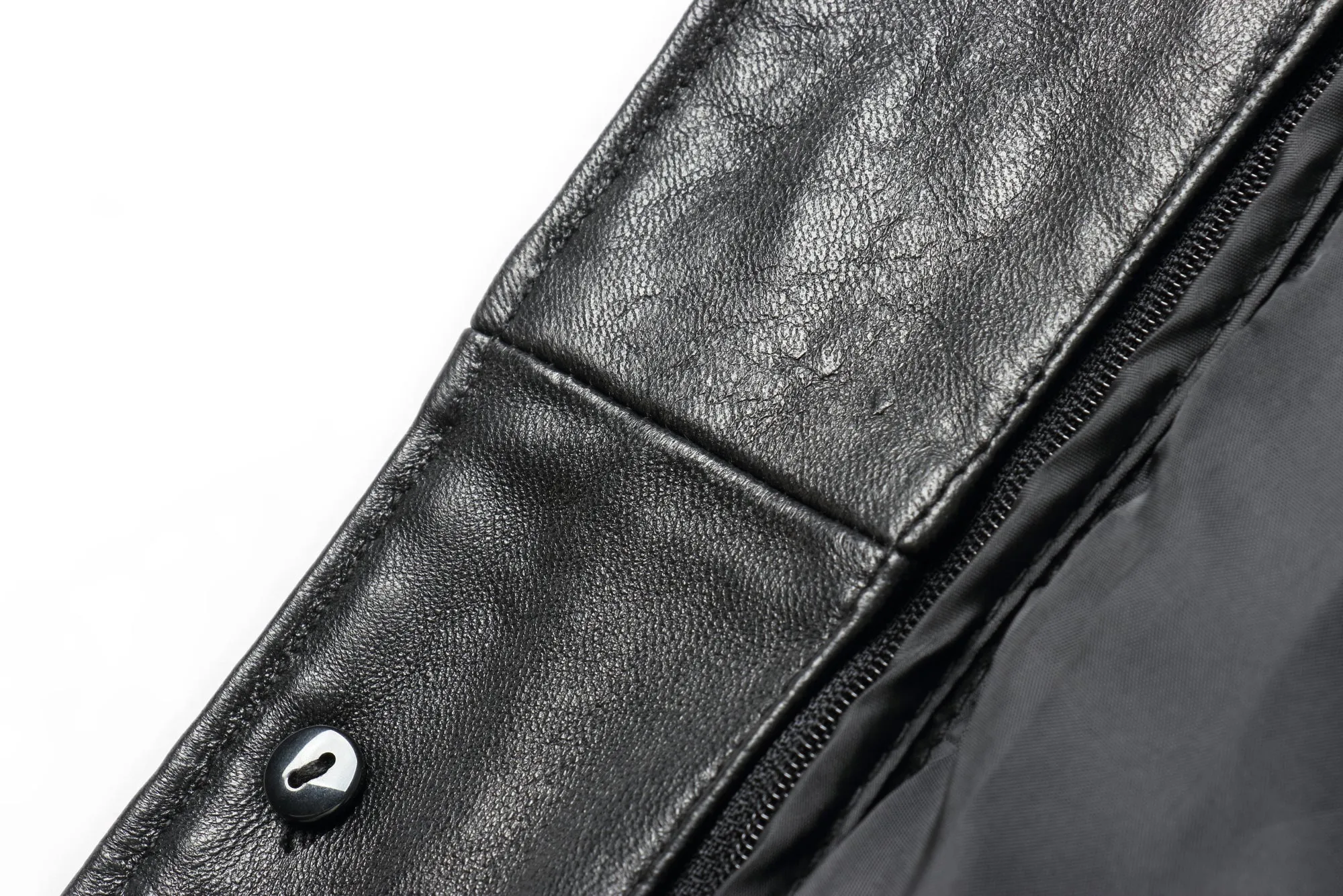REED EST. 1950 Men's Jacket Genuine Lambskin Leather Four Button Car Coat - Imported