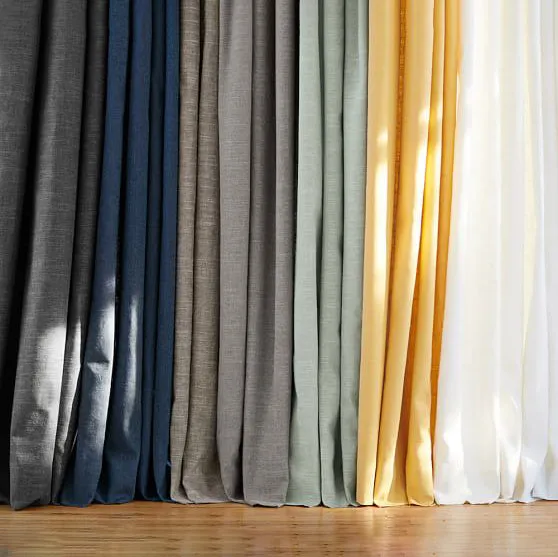 Rock Grey | Lille Linen Blackout Curtains Natural Modern Custom Drapes | Soft Top Back Tab