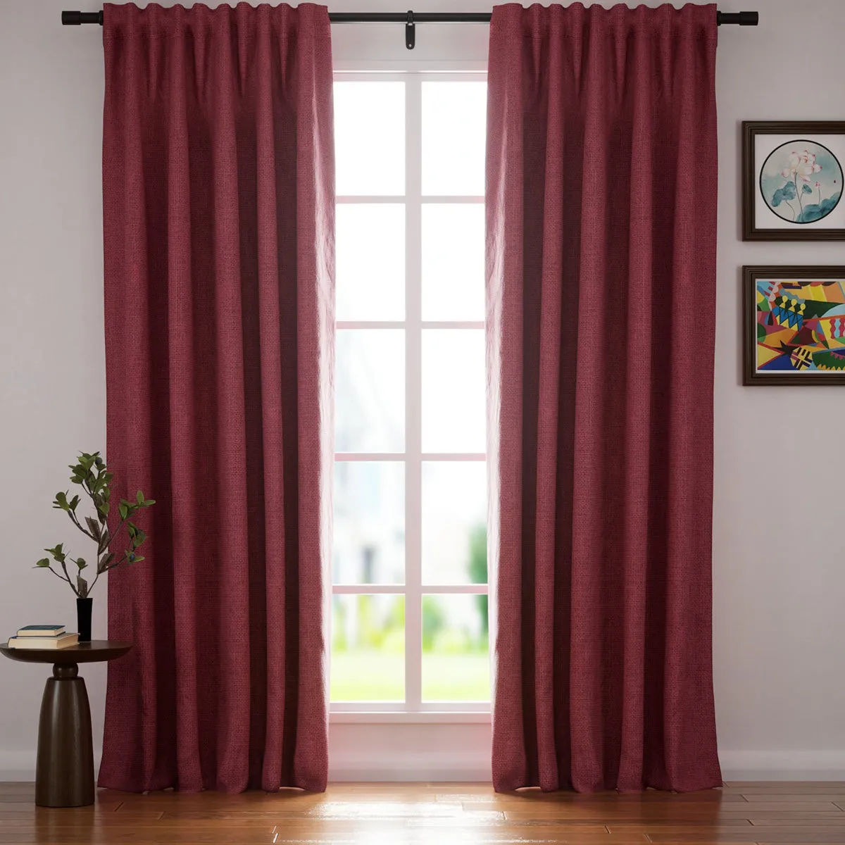 Sand Beige | Villa Linen Blackout Curtains Organic Natural Custom Drapes | Soft Top Back Tab