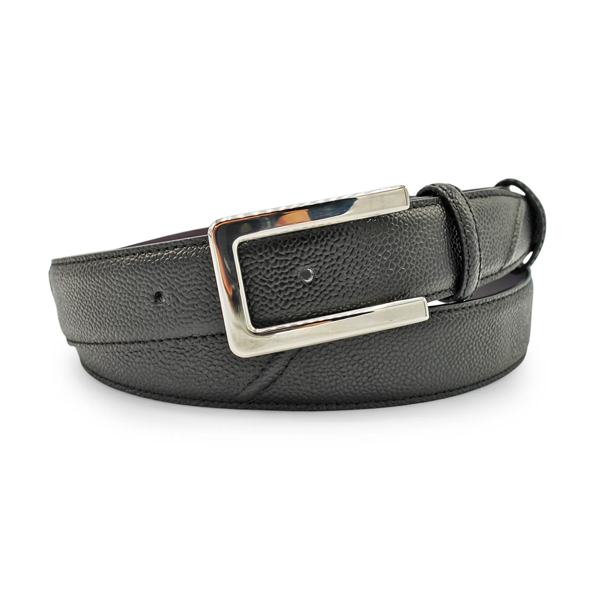Scotch Grain Black Hancock Flat C Belt