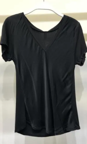 Silk Soft Viscose V Neck Top