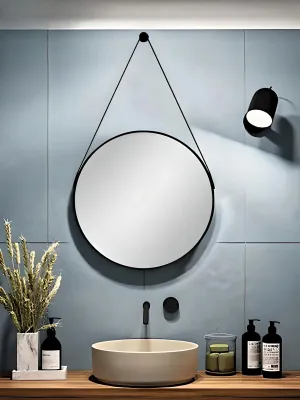 Sleek Belt Metal Mirror