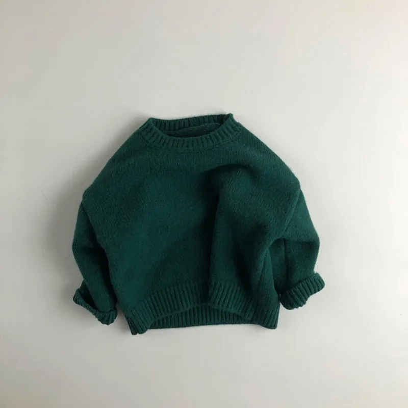 Solid Warm O-Neck Sweater
