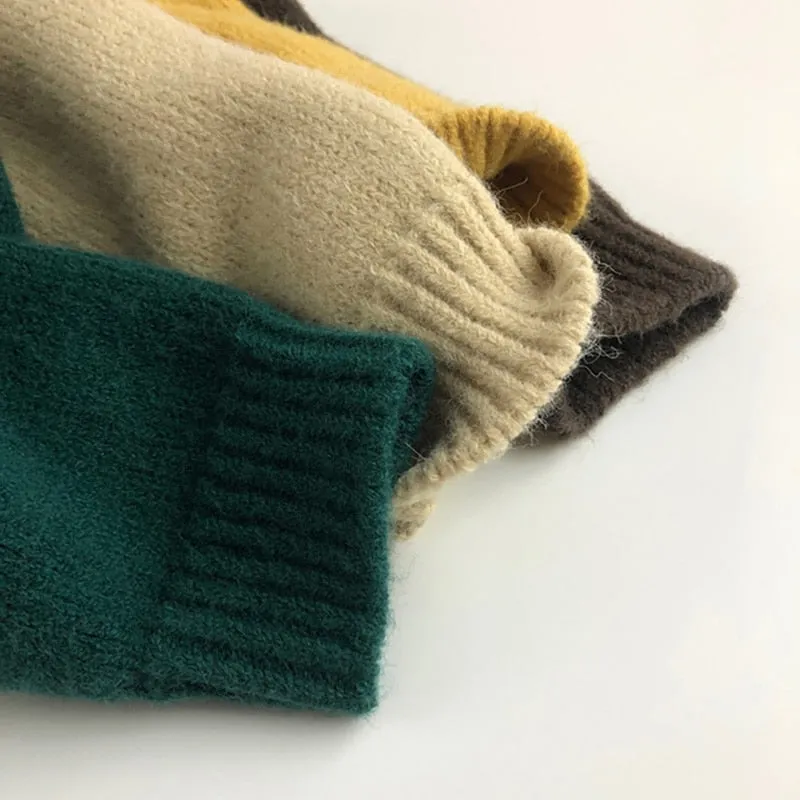 Solid Warm O-Neck Sweater