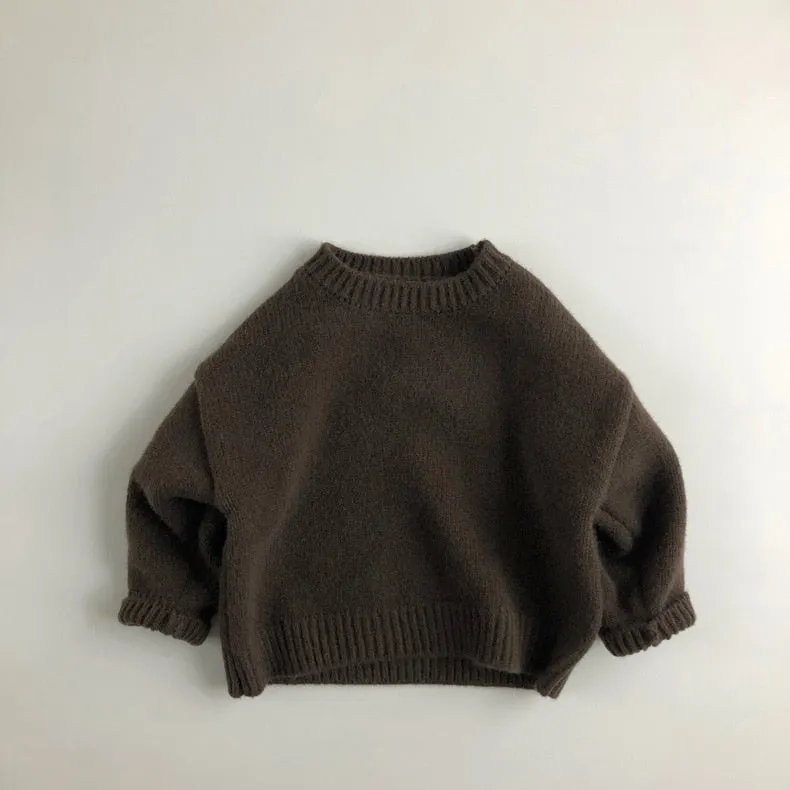 Solid Warm O-Neck Sweater