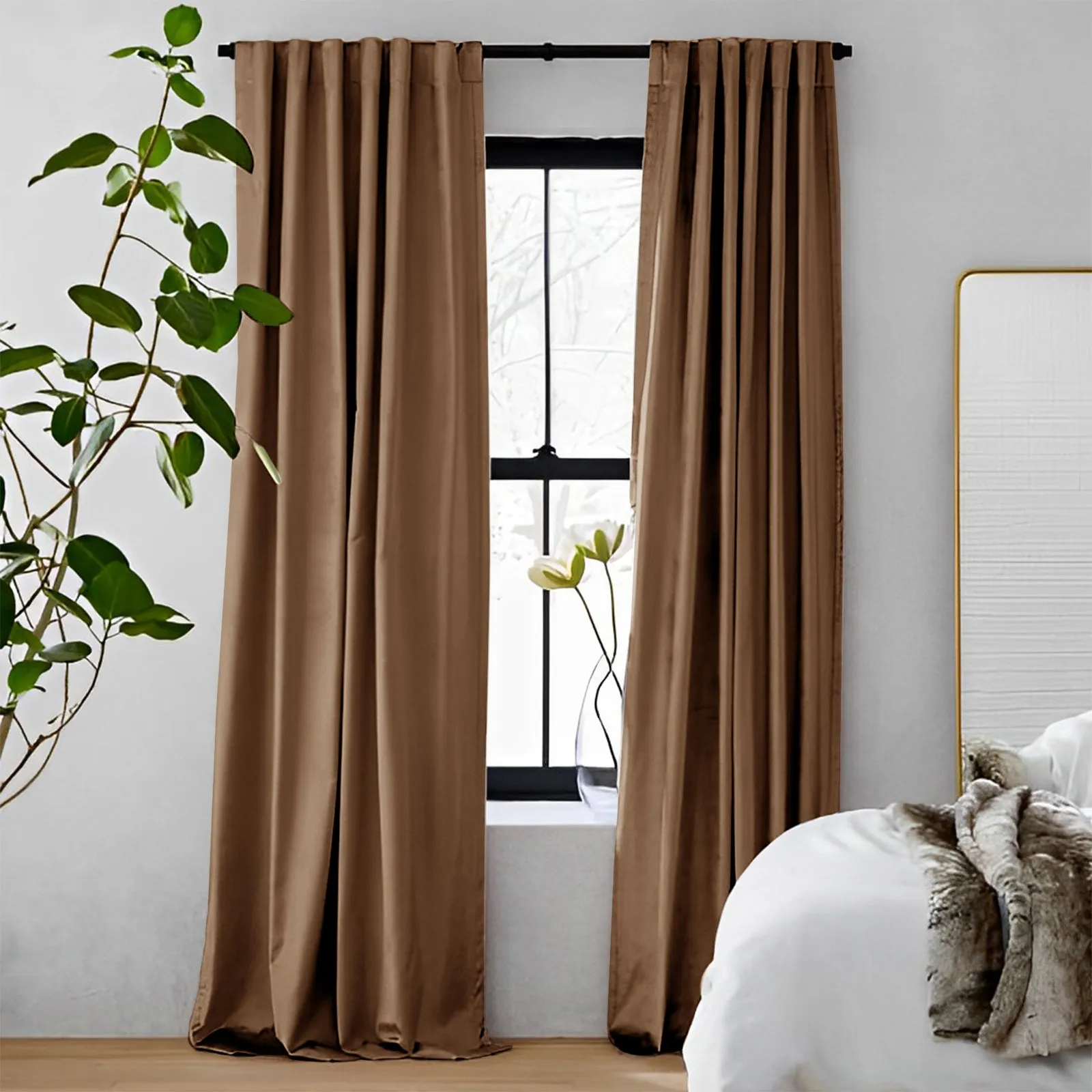 Steel Gray | Vol Velvet Blackout Curtains Luxury Heavyweight Luster Custom Drapes | Soft Top Back Tab