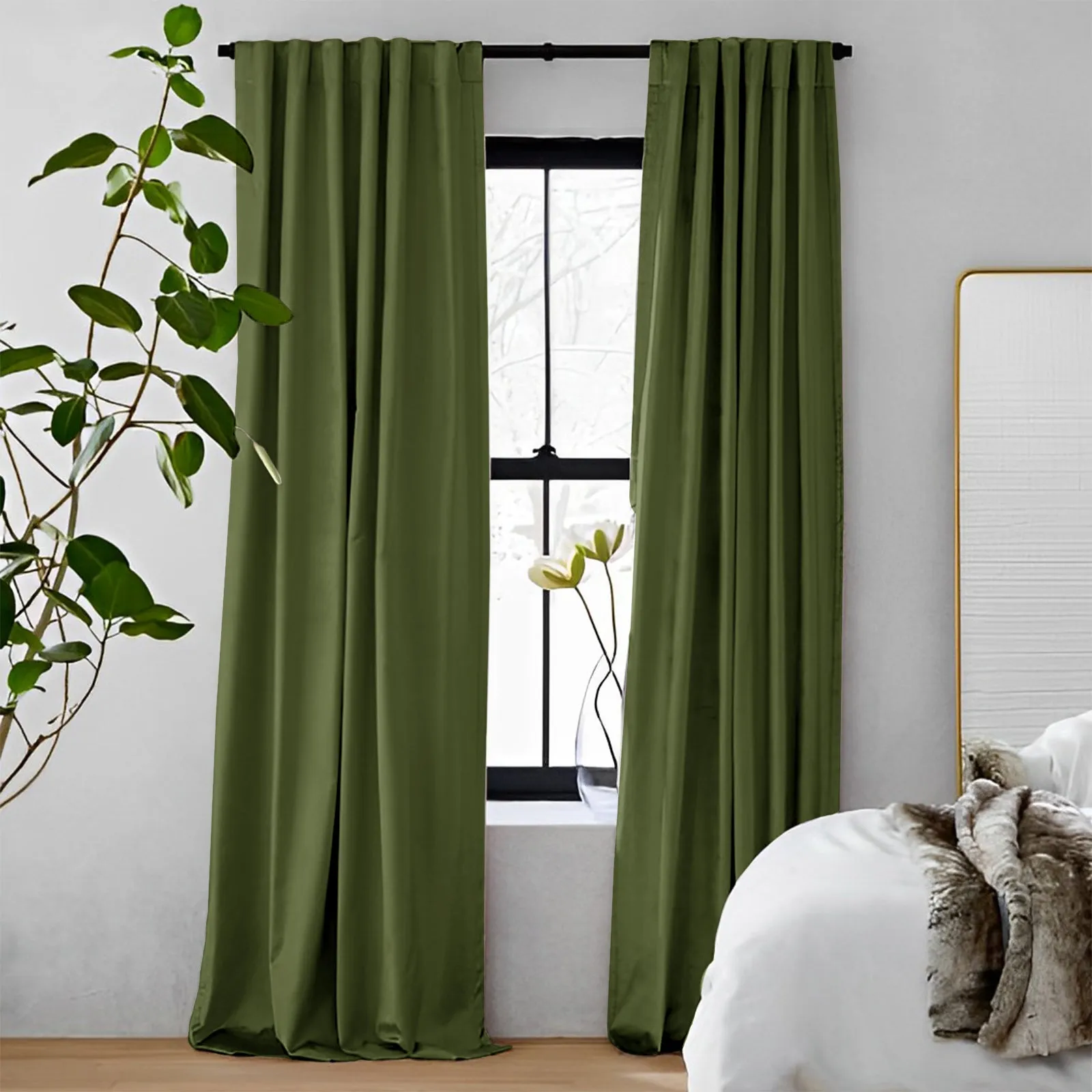 Steel Gray | Vol Velvet Blackout Curtains Luxury Heavyweight Luster Custom Drapes | Soft Top Back Tab